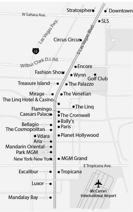Mapa Las Vegas Strip Mapa Las Vegas Strip