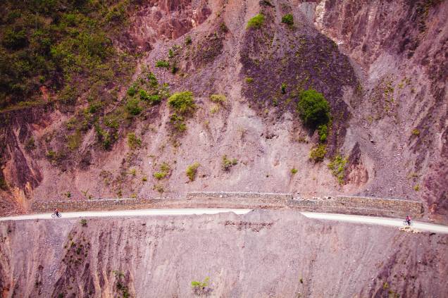 A Estrada da Morte, em Coroico A Estrada da Morte, em Coroico