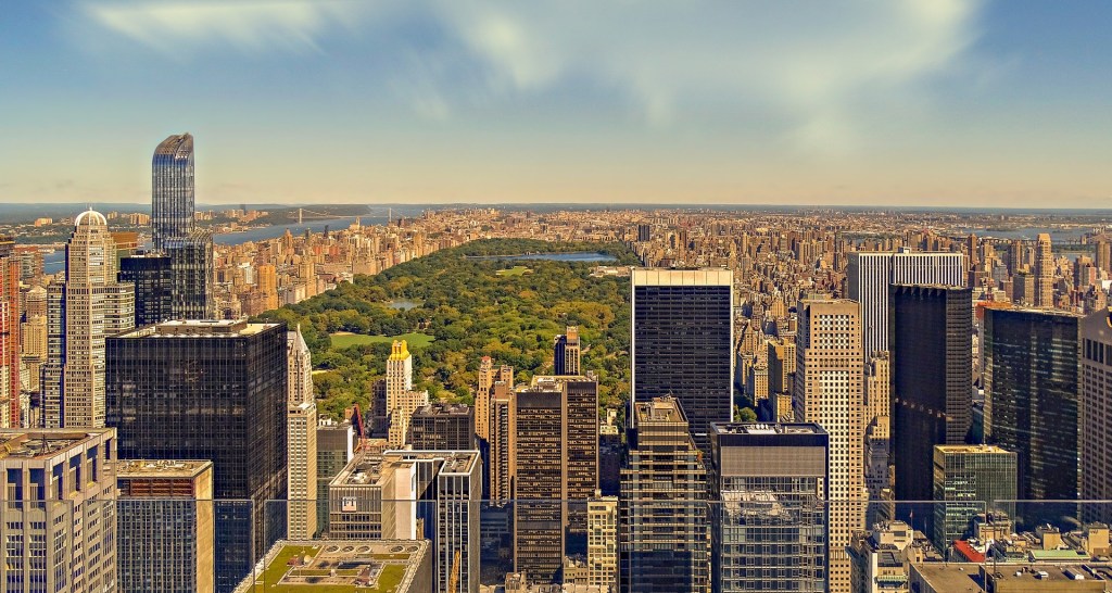 Vista aérea do Central Park, Nova York, Estados Unidos