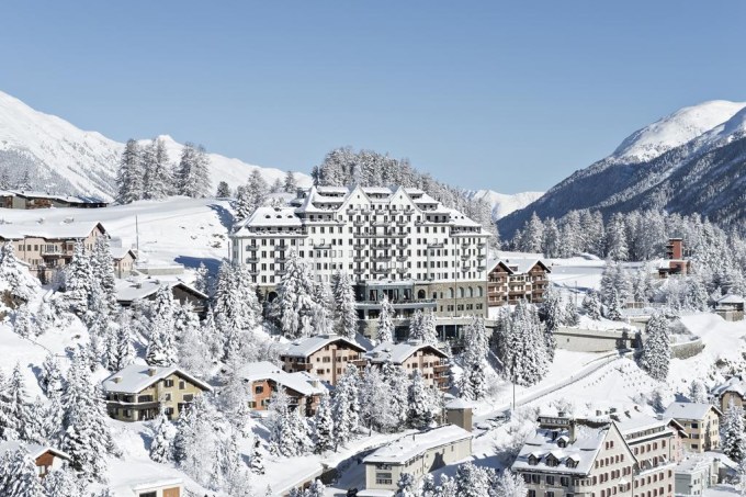 Estação de esqui de St. Moritz, nos Alpes da Suíça