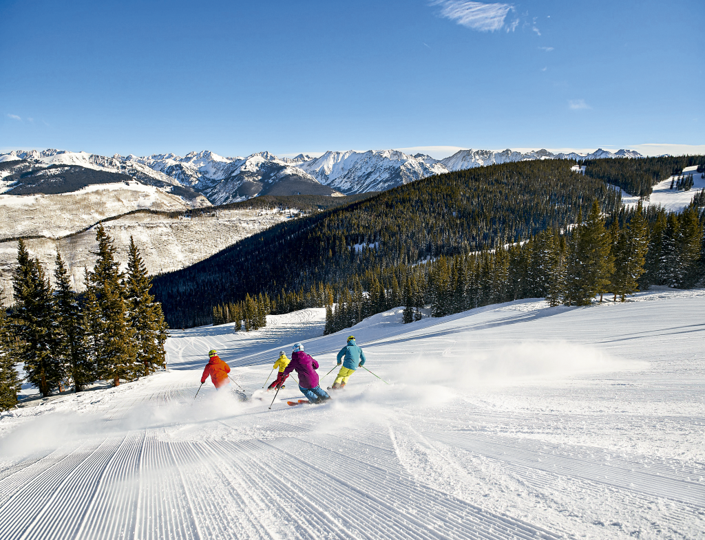 Uma pista preparadinha – ou groomed – desse jeito é alegria pura para os esquiadores