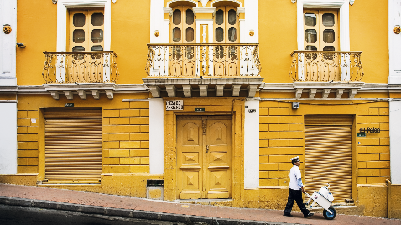 Rua histórica de Quito