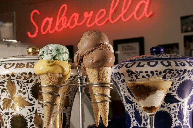Sorvetes da sorveteria Saborella, Brasília