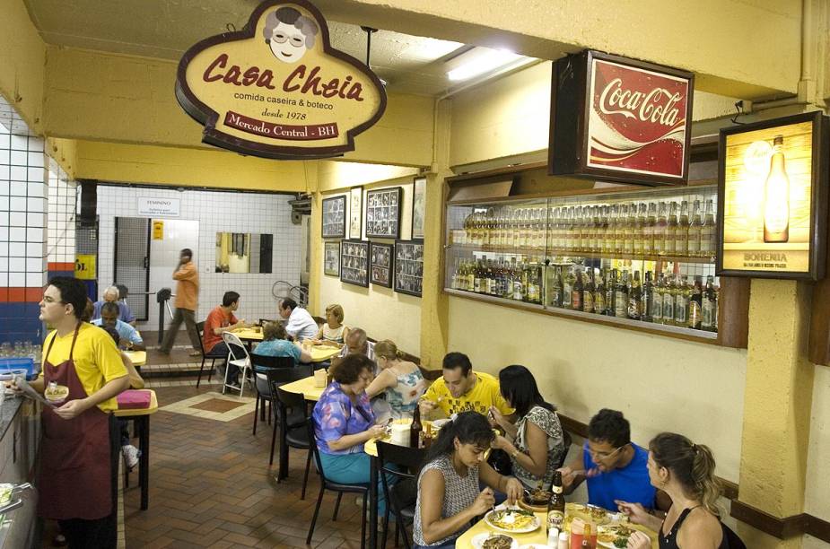 O Casa Cheia fica dentro do Mercado Central da cidade e funciona desde 1978