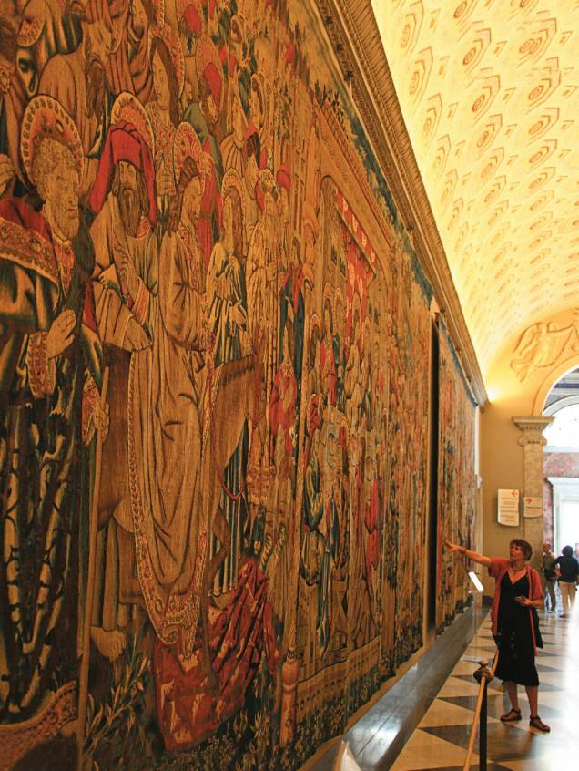 Detalhe da Galeria das Tapeçarias, uma das alas do Musei Vaticani