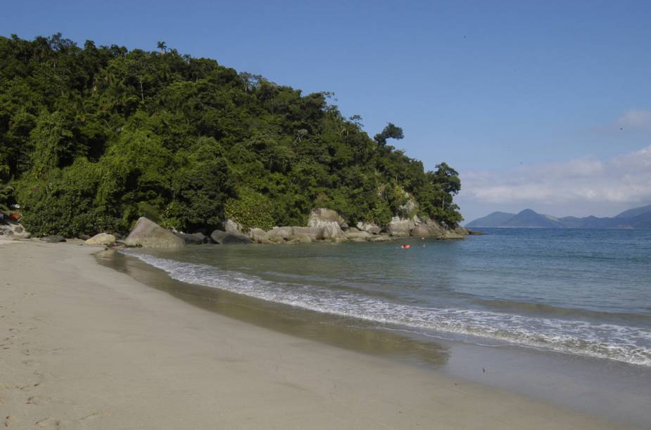 Praia de Castelhanos, em Ilhabela. Praia de Castelhanos, em Ilhabela.