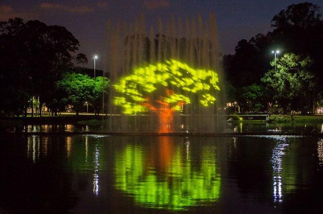 Cenas produzidas especialmente para comemorar os 60 anos do Ibirapuera serão projetadas na fonte do parque