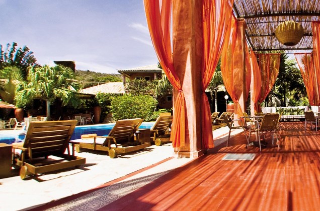 Área da piscina da pousada, que ganhou o prêmio de hotel de charme no Guia Quatro Rodas em 2014