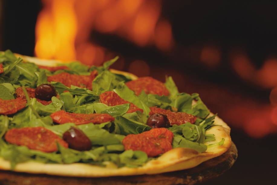 Pizza de rúcula da pizzaria San Marco, eleita O Melhor da Cidade pelo júri de Veja ABC