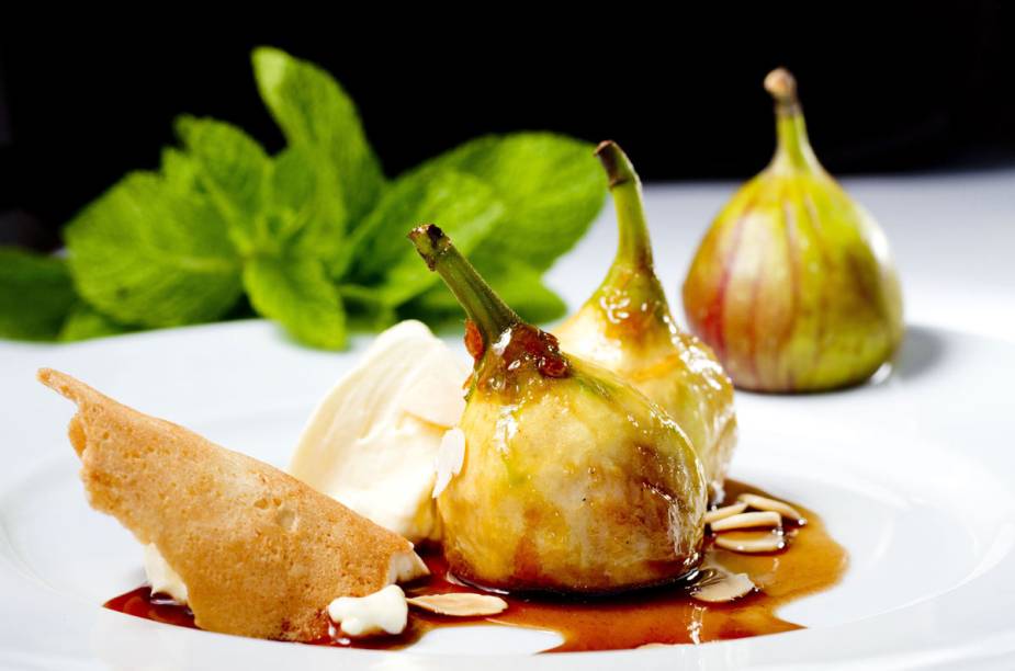 Figos com mascarpone, do Ristorante Alloro, Rio de Janeiro