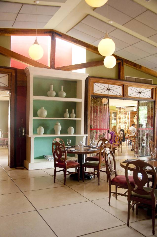 Um dos elegantes ambientes do restaurante Bottarga, em Brasília Um dos elegantes ambientes do restaurante Bottarga, em Brasília