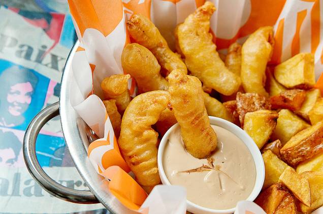 Fish and chips do Barzinho Fish and chips do Barzinho