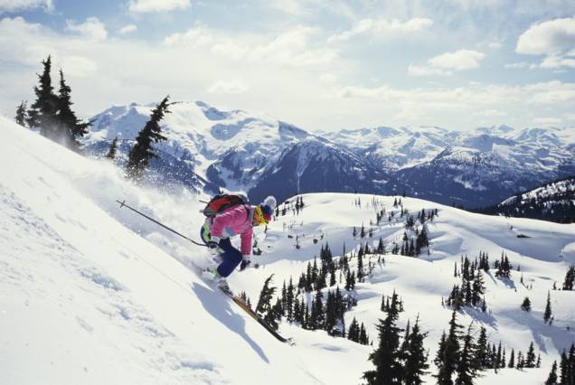 Whistler se orgulha de ter a maior área esquiável da América do Norte, com 200 pistas