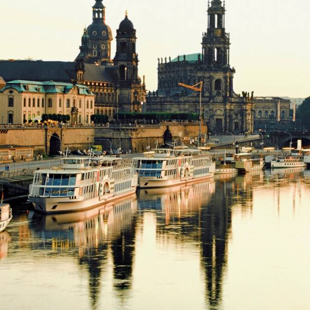 Vista do Rio Elba, em Dresden