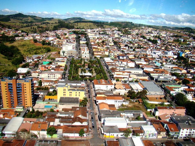 Vista aérea da cidade de Monte Sião