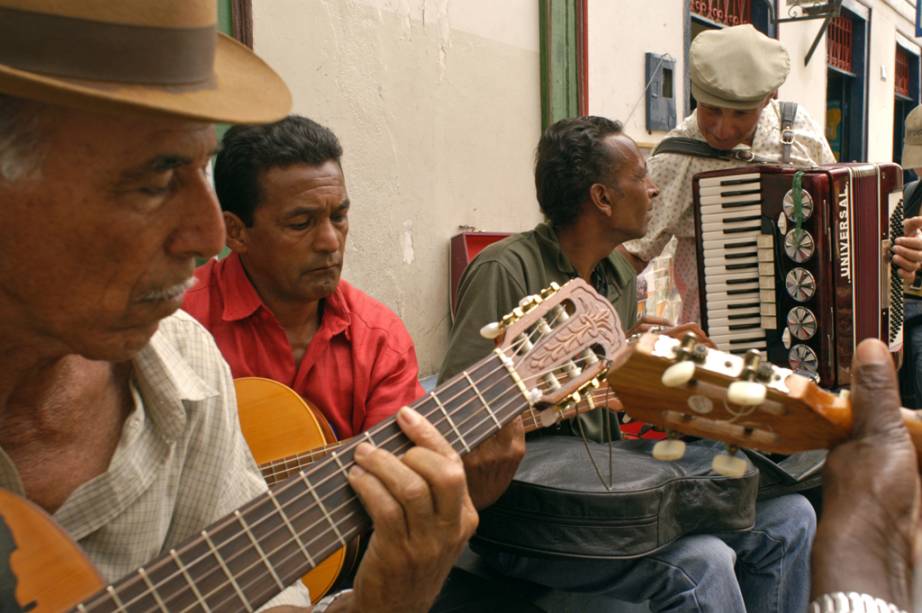 Músicos tocando em Diamantina