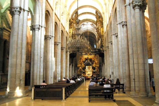 Interior da Catedral de Santiago de Compostela Interior da Catedral de Santiago de Compostela