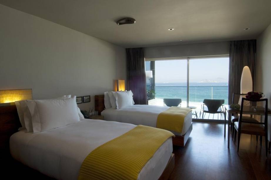 Quarto duplo de frente para o mar do hotel Fasano Rio