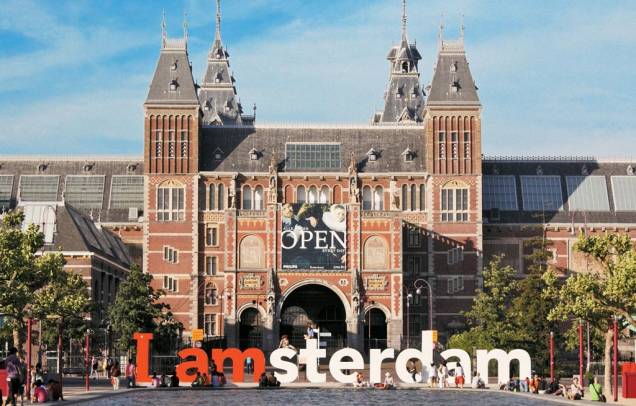 Fachada do Rijksmuseum, em Amsterdã, principal acervo de arte da Holanda