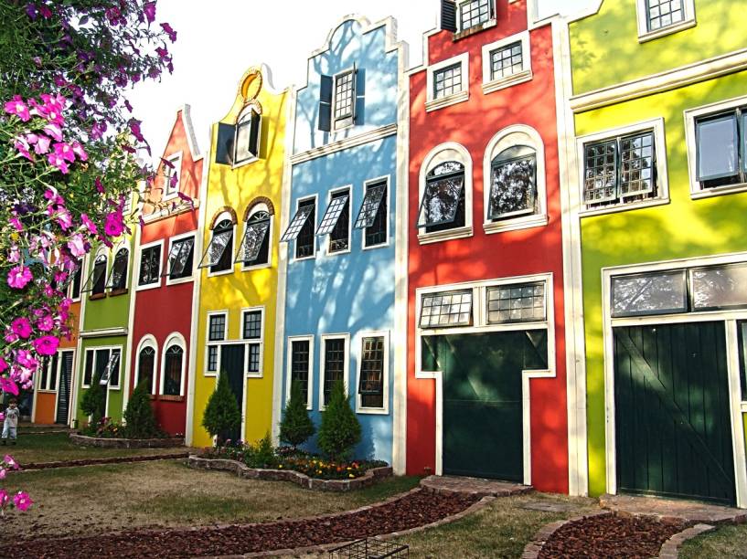 Fachada da exposicão de arranjos florais, uma das principais atrações da Expoflora