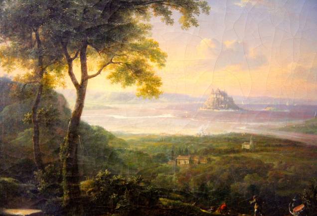 Pintura a óleo feita em 1817 pelo artista francês Achille Etna Michallon mostra uma vista bucólica (e imaginária) do Mont Saint-Michel - sinal de que o local já povoou a imaginação de pessoas ao longo de sua história