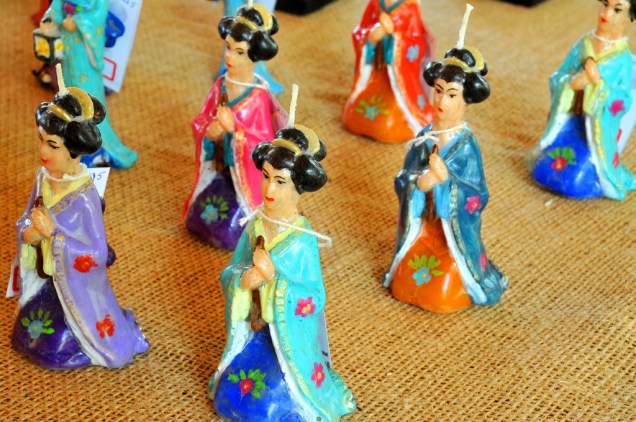 Bonecas japonesas, artesanato na loja de suvenir da Fazenda Renópolis