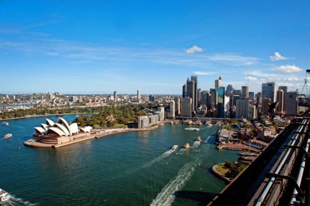 Região de Circular Quay e a Opera House de Sydney