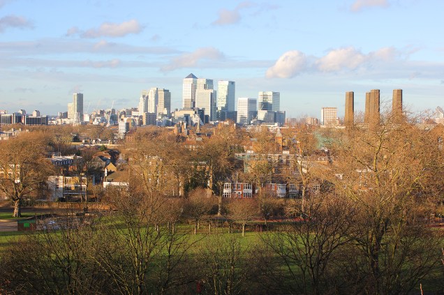 Vista de para Londres do Greenwich 