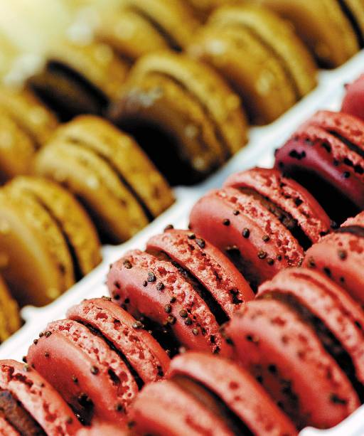 Os desejáveis macarons da loja Fauchon