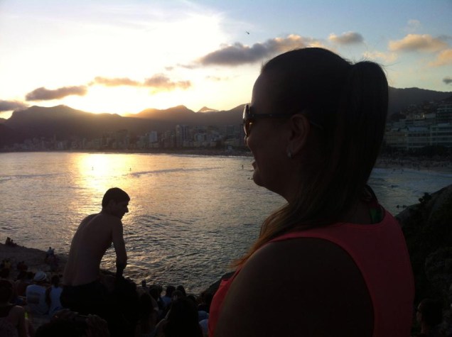 Valquiria Baltieri fez uma foto do famoso pôr do sol no Arpoador Valquiria Baltieri fez uma foto do famoso pôr do sol no Arpoador