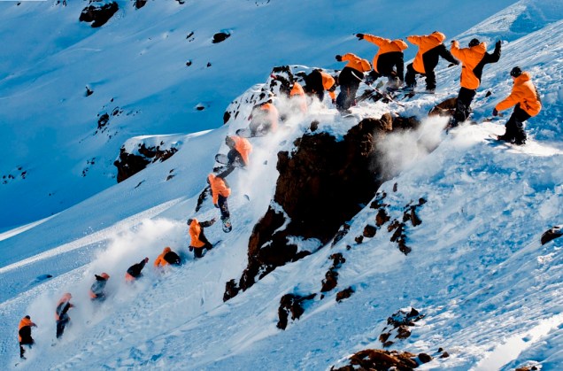 <strong>Valle Nevado, Chile (cont.)</strong><br />  O fora de pista de <a href="https://viajeaqui.abril.com.br/cidades/chile-valle-nevado" rel="Valle Nevado " target="_blank">Valle Nevado </a>oferece ótimas opções para os snowboarders