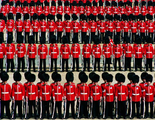 Desfile da guarda real em Londres