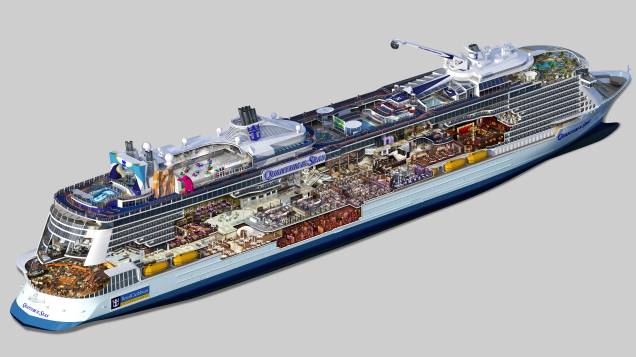 <strong>Quantum of the Seas</strong>Imagem geral de como será o navio da Royal Caribbean International