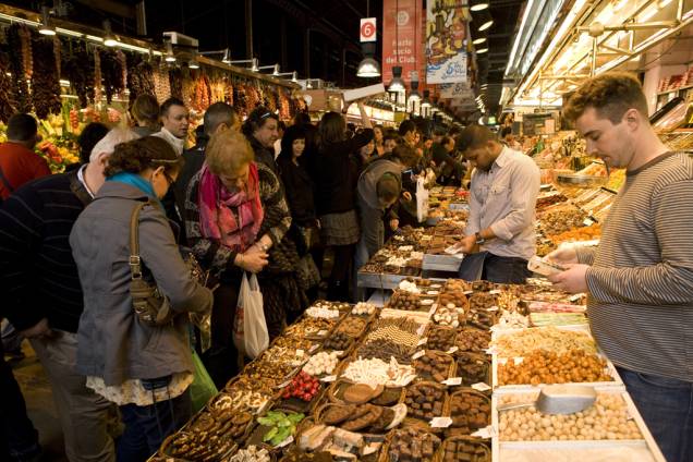 O Mercado de La Boquería é o mais agitado de Barcelona