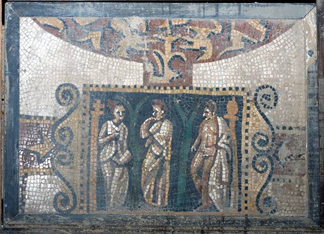 O fragmento de mosaico faz parte da mostra Roma – A Vida e os Imperadores, no Masp O fragmento de mosaico faz parte da mostra Roma – A Vida e os Imperadores, no Masp