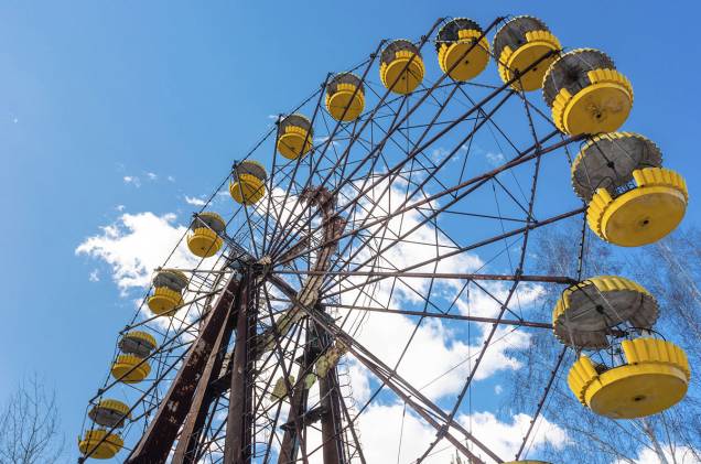 A roda gigante é um dos pontos mais turísticos de Pripyat