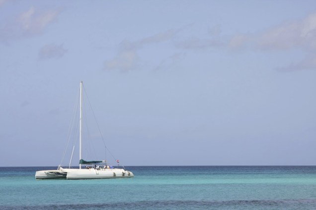 Para chegar à Ilha Saona, é preciso pegar um ônibus até Baiahybe, a 1h30 de Punta Cana, e embarcar em um catamarã