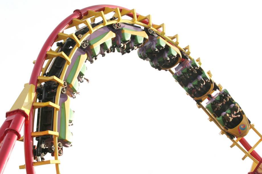 Atrações radiciais: Boomerang, montanha russa do parque de diversões Playcenter, em São Paulo (2008)