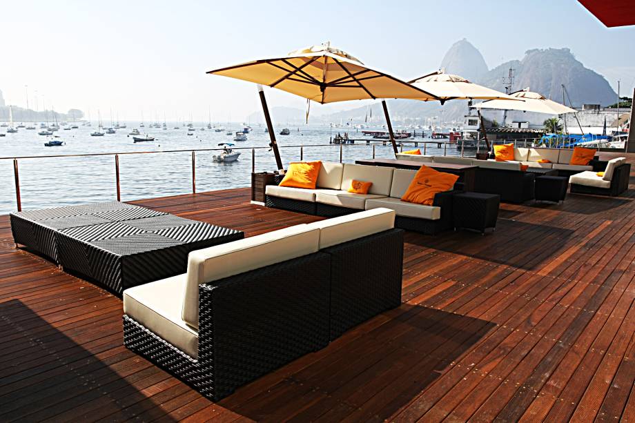 Lounge do restaurante Fogo de Chão, no Rio de Janeiro