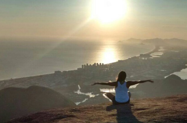 Olha que incrível a foto da Pilar Cler na Pedra Bonita