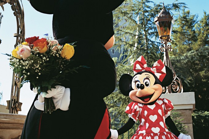 Mickey e Minnie no parque temático Magic Kingdom