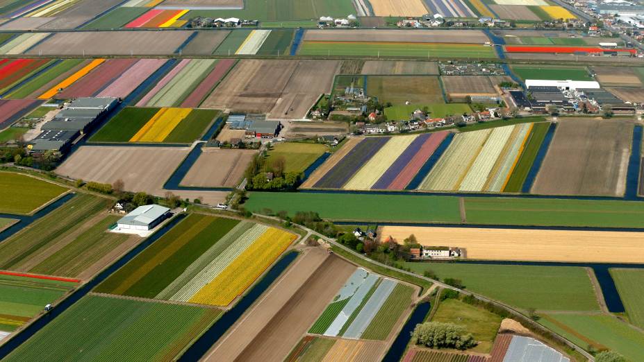 Vista aérea do Parque Keukenhof