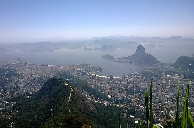 Cesar Iraneide Rodrigues fotografou o Pão de Açúcar lá do Cristo Redentor