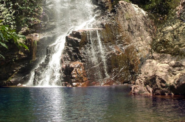 Cachoeira Imperial, uma das principais da Chapada Imperial, reserva particular próxima à Brasília (DF)