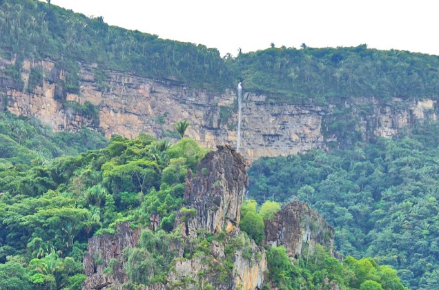 A Cachoeira do Gavião é a paisagem mais conhecida do parque