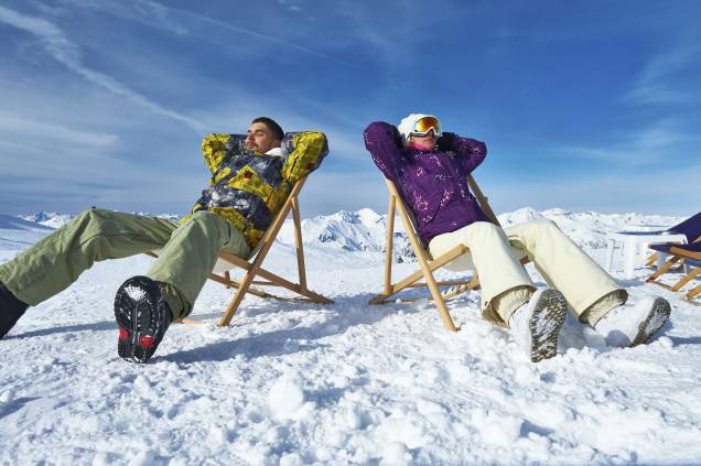 O après-ski: relaxadão, na neve, como se fosse praia
