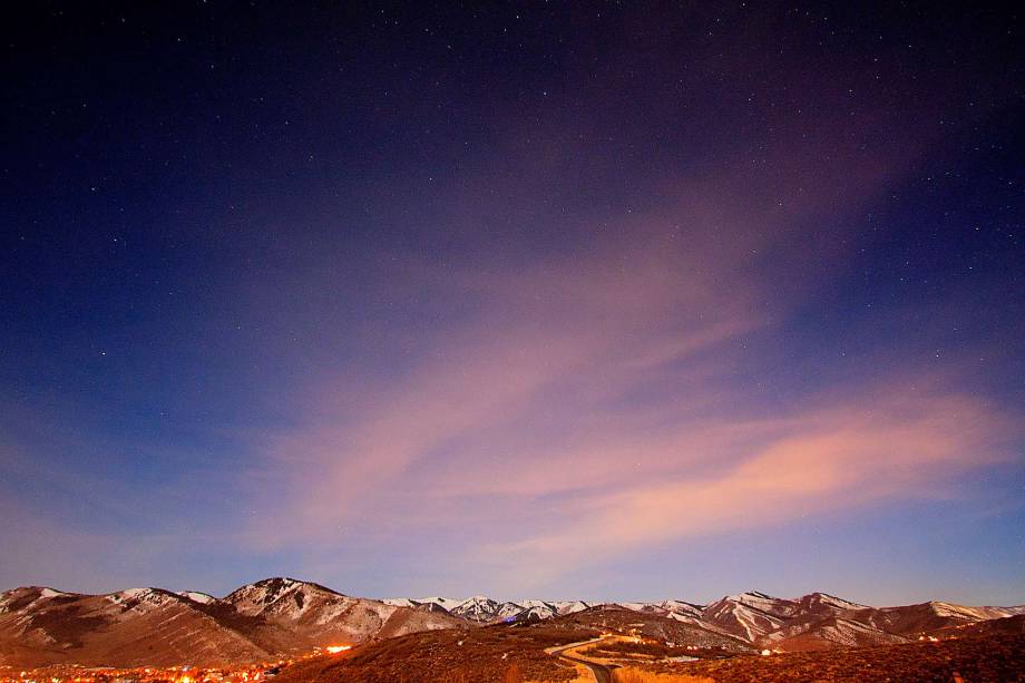 Skyline de Park City, com a cidade no pé da montanha