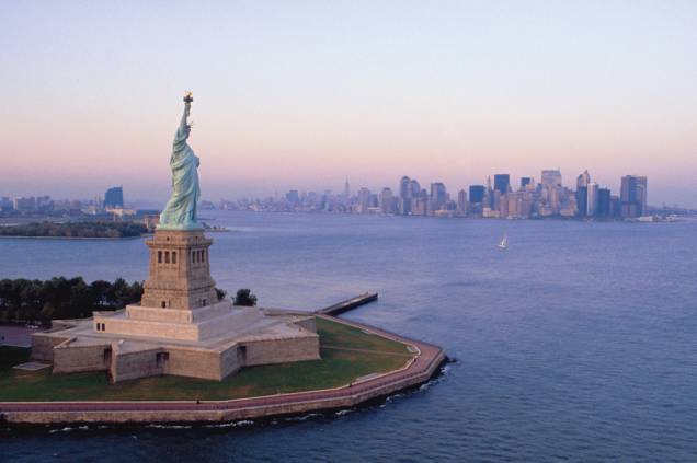 A Estátua da Liberdade, um dos pontos mais visitados de Nova York