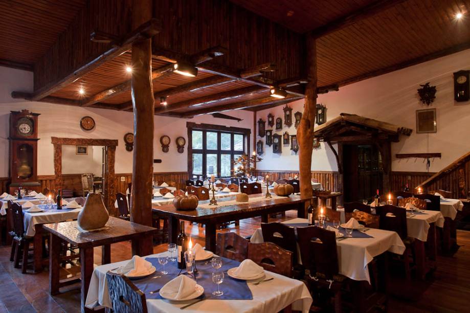 Restaurante da Fazenda Hotel Itapuá, em Monte Verde, Minas Gerais