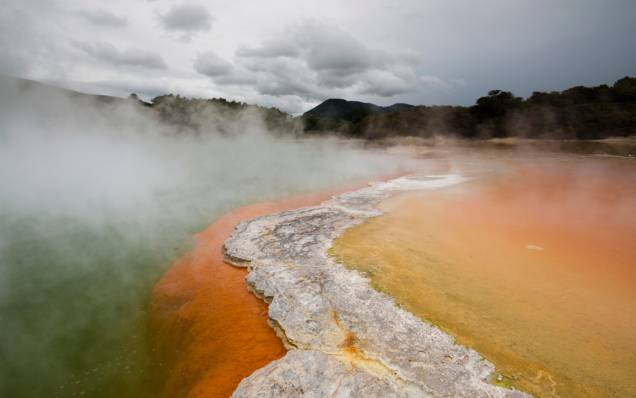 Parque termal Waiotapu, em Rotorua Parque termal Waiotapu, em Rotorua